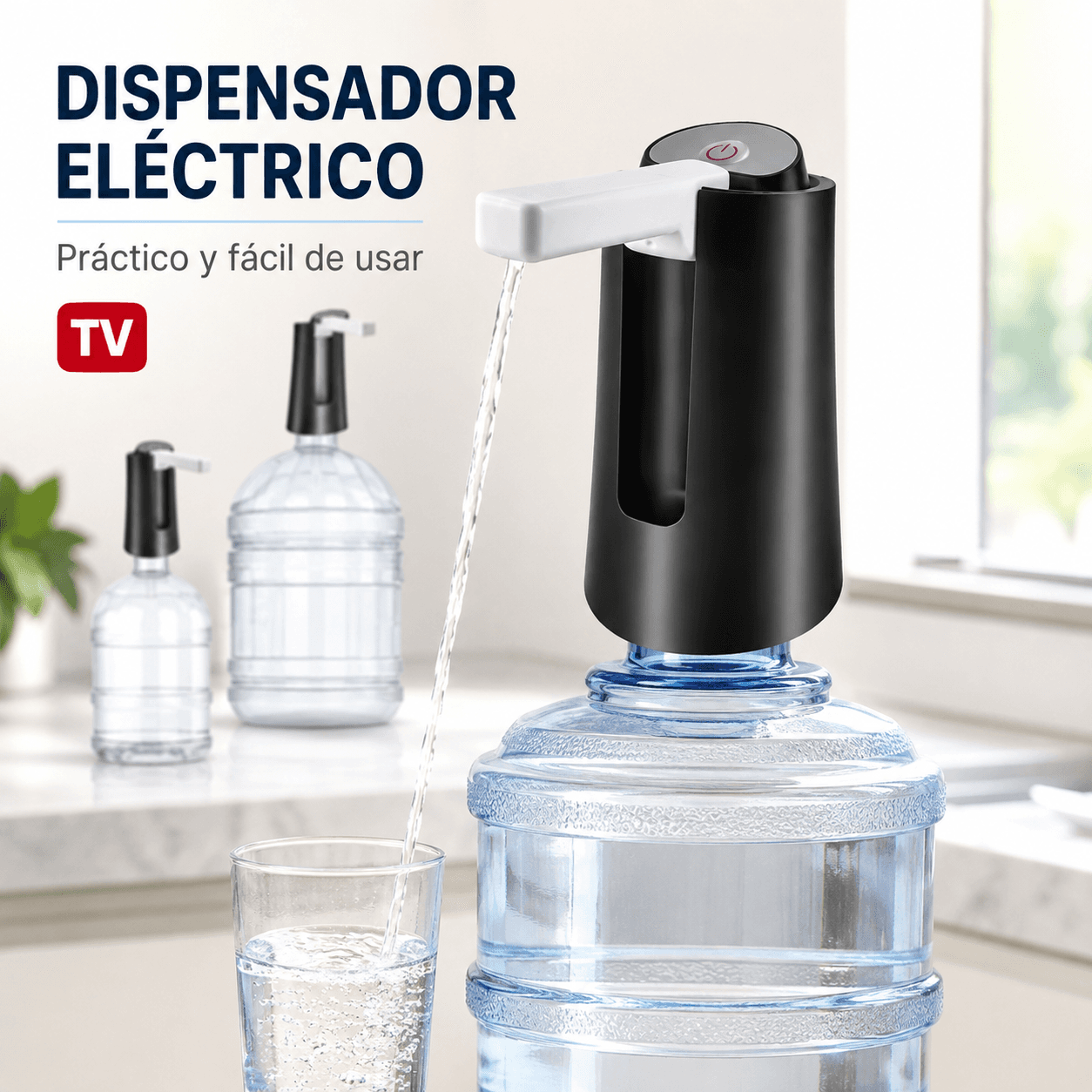 Dispenser Eléctrico Para Bidón De Agua Recargable Usb Universal
