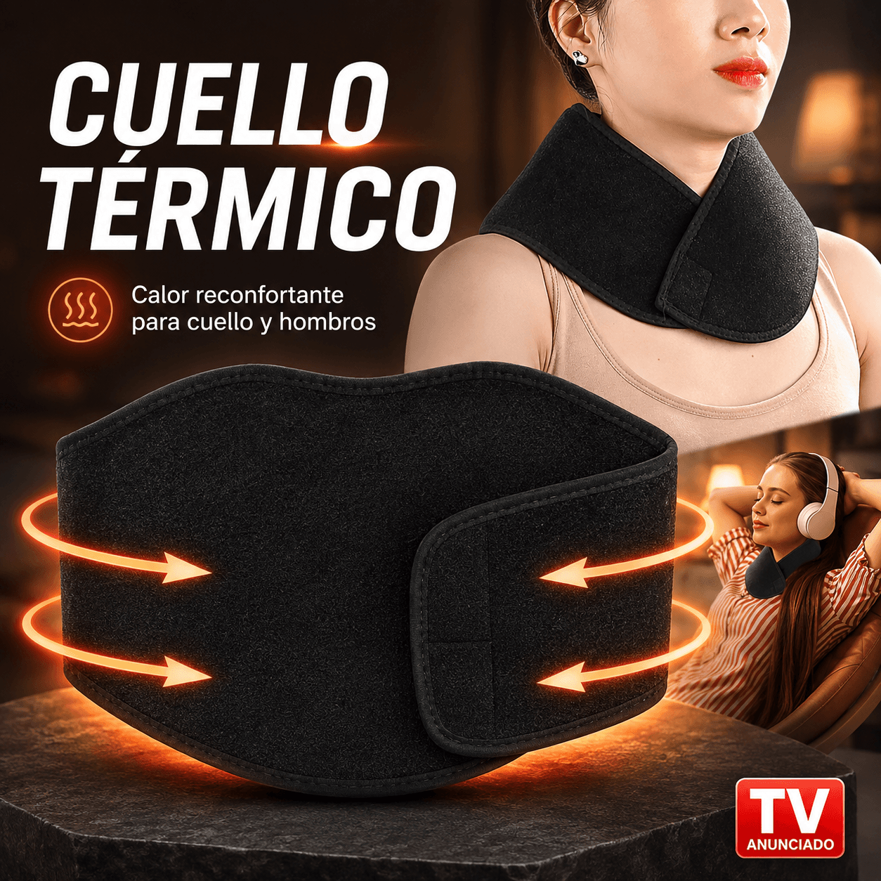 Cuello Térmico Cervical Alivio Calor Reconfortante Hombros